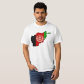 T-shirt Carte de drapeau de l'Afghanistan (Devant entier)