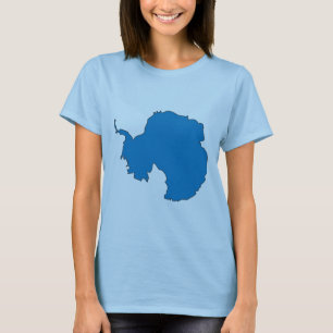 T-shirt Carte de drapeau de l'Antarctique