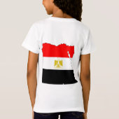 T-Shirt Carte de drapeau de l'Egypte normale (Dos)