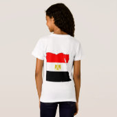 T-Shirt Carte de drapeau de l'Egypte normale (Dos entier)