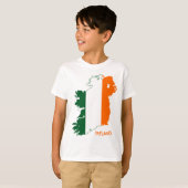 T-shirt Carte de drapeau de l'Irlande (Devant entier)