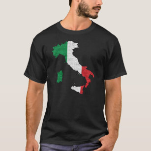 T-shirt Carte de drapeau de l'Italie