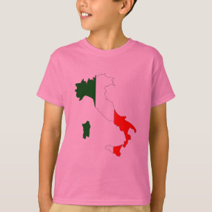 T-shirt Carte de drapeau de l'Italie