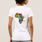 T-shirt Carte de drapeau des drapeaux de l'Afrique - (Dos)