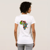 T-shirt Carte de drapeau des drapeaux de l'Afrique - (Dos entier)