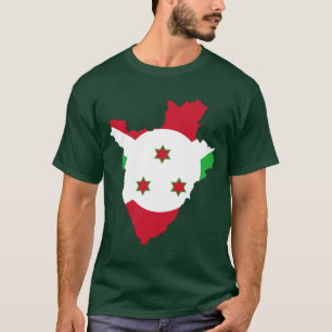 T-shirt Carte de drapeau du Burundi
