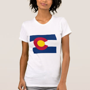 T-shirt Carte de drapeau du Colorado