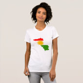 T-shirt Carte de drapeau du Kurdistan normale (Devant entier)