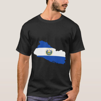 T-shirt Carte de drapeau du Salvador