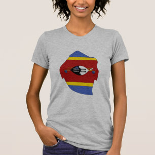 T-shirt Carte de drapeau du Souaziland