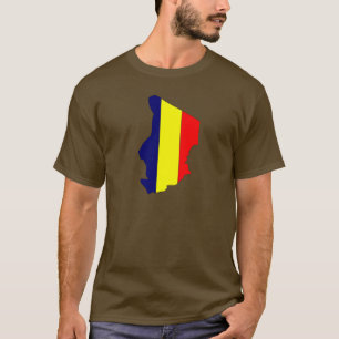 T-shirt Carte de drapeau du Tchad