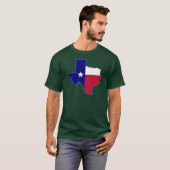 T-shirt Carte de drapeau du Texas (Devant entier)