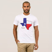 T-shirt Carte de drapeau du Texas (Devant entier)