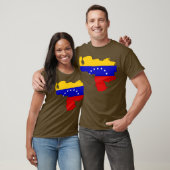 T-shirt Carte de drapeau du Venezuela (Unisexe)