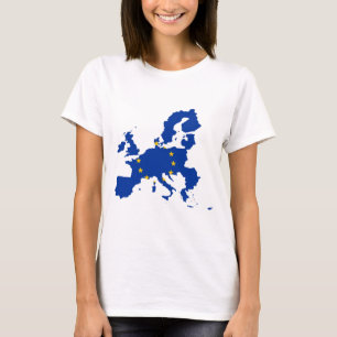 T-shirt Carte de drapeau d'Union européenne