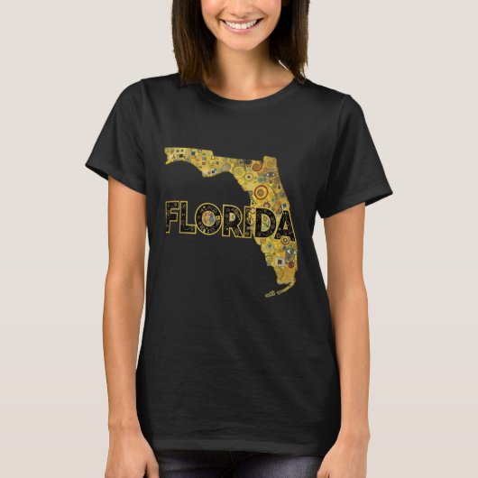 T-shirt Carte de Floride et Texte (Devant)