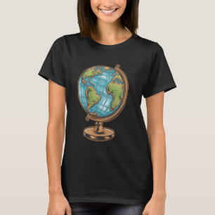 T-shirt Carte de géographie drôle Professeur de géographie