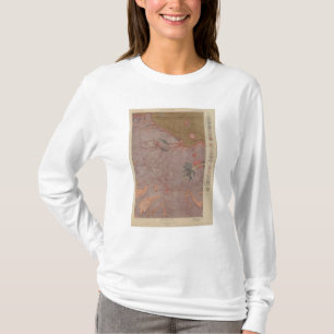 T-shirt Carte de géologie, pièce nationale de Yellowstone,