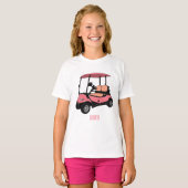 T-shirt Carte de golf / dessin animé en voiturette de golf (Devant entier)