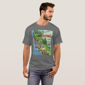 T-shirt Carte de la Californie (Devant entier)
