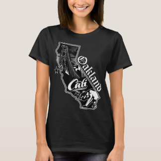 T-shirt Carte de la Californie d'Oakland Nord Cali Tee Bay
