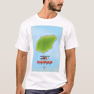 T-shirt Carte de la Chine de Hainan