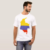 T-shirt Carte de la Colombie (Devant entier)