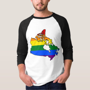 T-shirt Carte de la fierté canadienne LGBT