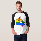 T-shirt Carte de la fierté canadienne LGBT (Devant entier)