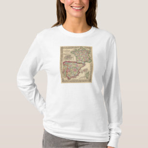 T-shirt Carte de la France, Espagne, Portugal par Mitchell