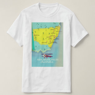 T-shirt Carte de la Nouvelle-Galles du Sud Australie