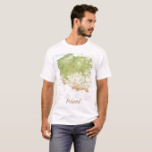 T-shirt Carte de la Pologne (Devant entier)