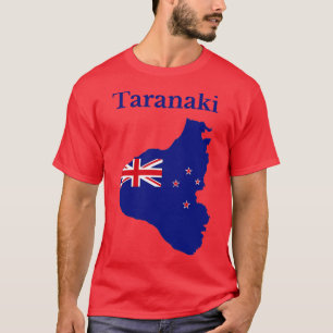 T-shirt Carte de la région de Taranaki Nouvelle-Zélande