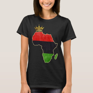 T-shirt Carte de la Reine d'Afrique américaine Pan Afro Dr
