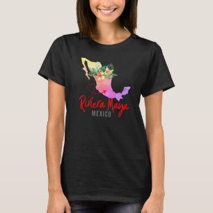 T-shirt Carte de la Riviera Maya pour les vacances en fami
