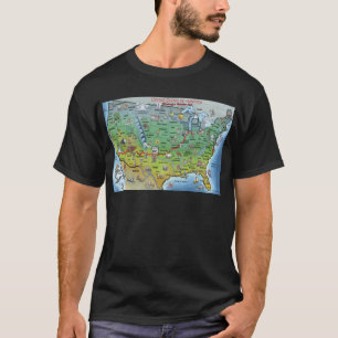 T-shirt Carte de la route historique 66