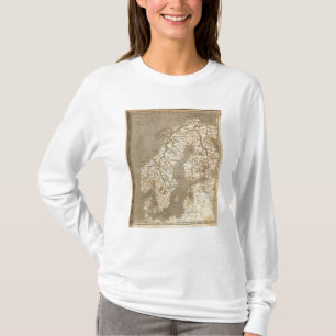T-shirt Carte de la Suède, Norvège par Arrowsmith