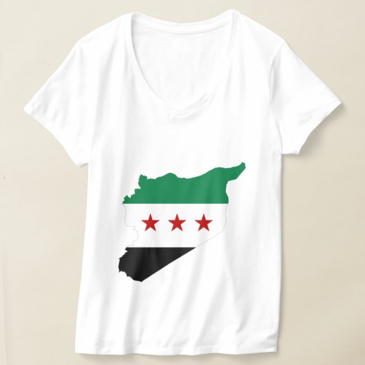 t-shirt - carte de la syrie libre (Poser)