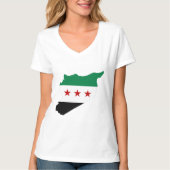 t-shirt - carte de la syrie libre (Devant)
