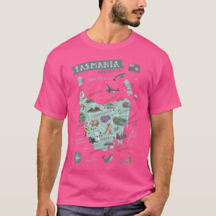 T-shirt Carte De La Tasmanie