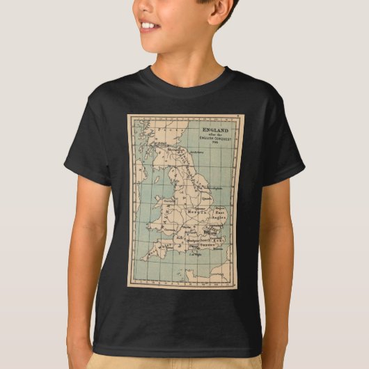 T-shirt Carte de la vieille Angleterre (Devant)