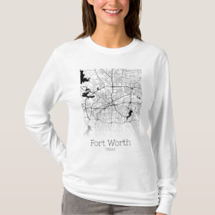 T-shirt Carte de la ville de Fort Worth