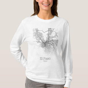 T-shirt Carte de la ville d'El Paso