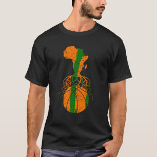 T-shirt Carte de l'Afrique Basketball Africain Continent R