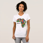T-shirt Carte de l'Afrique colorée (Devant entier)