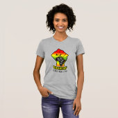 T-shirt Carte de l'Afrique et Poing | Nom sur le dos | His (Devant entier)
