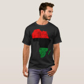 T-shirt Carte de l'Afrique Fierté panafricaine UNIA Drapea (Devant entier)