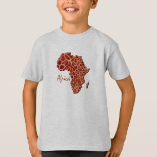 T-shirt Carte de l'AFRIQUE L'Afrique Giraffe Spots Design