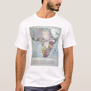 T-shirt Carte de l'Afrique montrant les frontières de