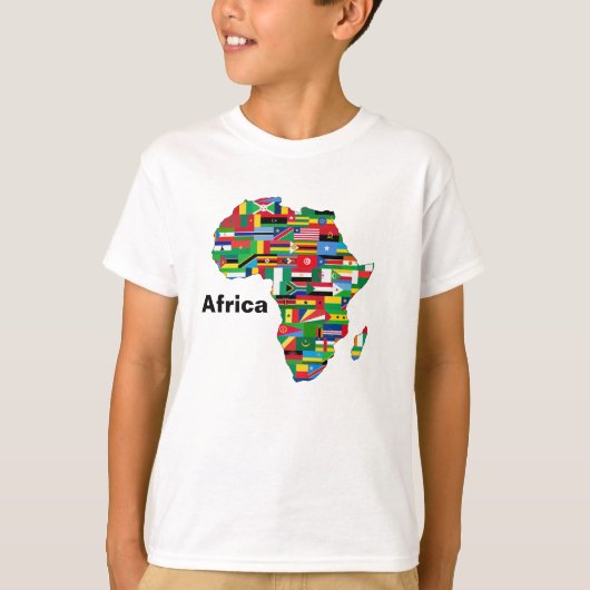 T-shirt Carte de l'Afrique pour enfants (Devant)